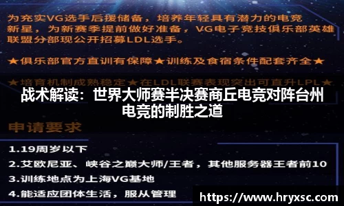 战术解读：世界大师赛半决赛商丘电竞对阵台州电竞的制胜之道